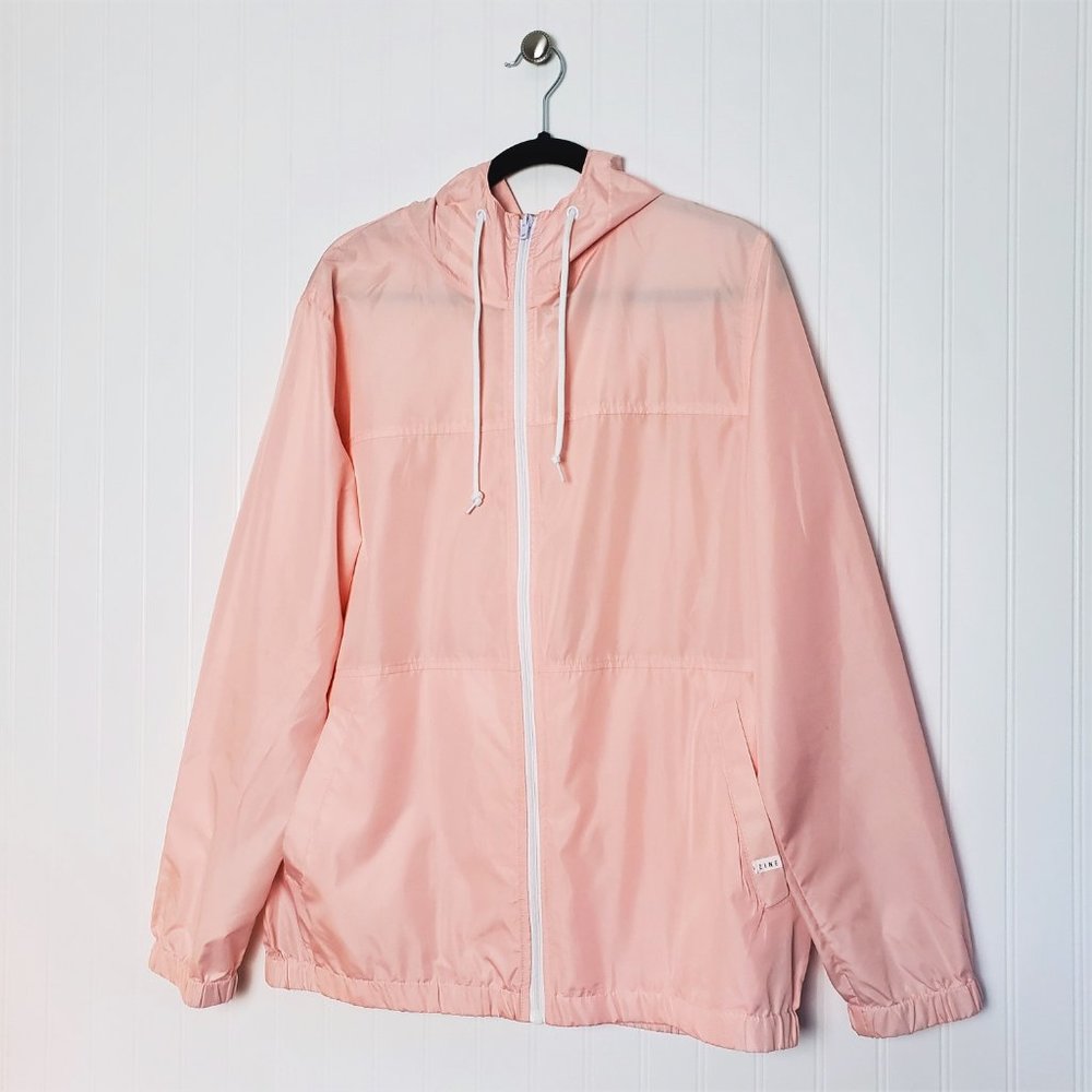Men’s Pink Windbreaker Zip-Up Jacket from Zumiez